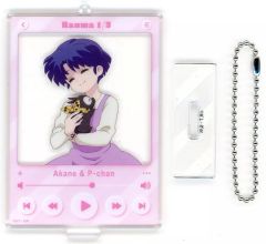 [중고] 열쇠 고리 아카네 & P 짱 스탠드 부착 아크릴 키 체인 (EX) [란마 1/2]