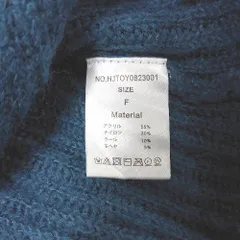 ◇ ⊇ Happy John ハッピージョン ミドルゲージ 長袖 カーディガン サイズF ターコイズブルー系 レディース E  【1503060044001】