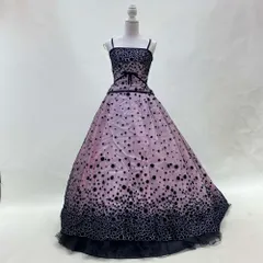 中古 カラードレス　ピンク×ブラック　ファスナー　11号TT 　結婚式　フォトウェディング　前撮り　演奏会　ステージドレス　C-228