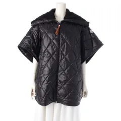 MONCLER ジャガード ムートン 切り替え ダウン ポンチョ マント MONCLER ジャガード ムートン 切り替え ダウン ポンチョ マント