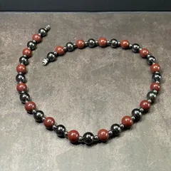 磁気ネックレス おしゃれ 肩こり  血行促進 高級感流れる艶やかな輝きヘマタイト磁気ネック 男女兼用　首こり スポーツ 男性女性 解消グッズ 人気　ねじ式  レス 天然石 血行改善コリブレス 磁器 健康アクセサリー パワーストーン ヘマタイト天然石 ダイエット