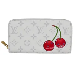 LOUIS VUITTON ルイヴィトン LV x TM ジッピーウォレット モノグラム チェリー ホワイト 村上隆 コラボ 長財布 M14240 (19084)