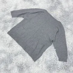 ☆【coral】コーラル  ニットチュニック  毛　カシミヤ  アンゴラ　混  ボートネック  (M〜L)  カジュアル  一点もの  レディース  グレー系  灰色【送料無料】のサムネイル