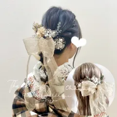 成人式　振袖　髪飾り　袴　和装　白無垢　色打掛　ヘッドドレス　ビックリボン　#220913のサムネイル