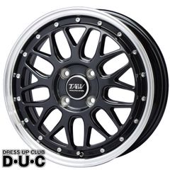 ホイール4本セット 軽自動車用15インチ レオウィングFM9 15-5.0 4-100+45『ブラック メタリック』人気の段リム 送料無料