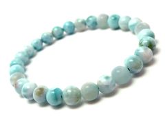 カリブの至宝✨極美水面模様 ラリマー 8mm 天然石ブレスレット/890 