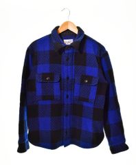 テンダーロイン TENDERLOIN BUFFALO SHIRT バッファロー ウール シャツ 青 長袖シャツ チェック ブルー SSサイズ 103MT-80