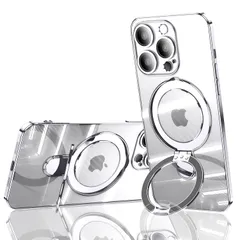 アイフォン ストラップホール付き 12 12 ワイヤレス充電 プロマックス 傷に強い背面 耐衝撃 磁気カバー ソフトTPU レンズカバー付き (iPhone12 メッキ仕上げ リング付き Pro Pro クリア Max Max MagSafe対応 6.7 ケー