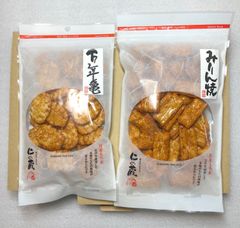 仁の蔵あられチャック袋　70ｇみりん焼　70g万年亀　各１袋
