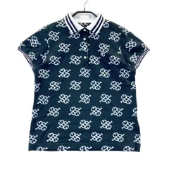 サイズ：1 PEARLY GATES パーリーゲイツ  半袖ポロシャツ ロゴ総柄 ネイビー系 [240101509081] ゴルフウェア レディース ストスト