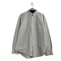 TOMMY HILFIGER 長袖 チェックシャツ XL ホワイト ブラック トミーヒルフィガー ボタンダウン 古着卸 アメリカ仕入 a601-6710