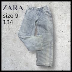 ZARA ザラ ヒッコリー デニムパンツ ストライプ ライトブルー キッズ size9 134