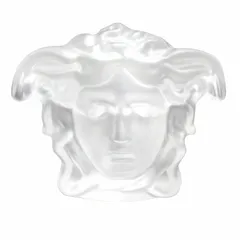 ヴェルサーチ ヴェルサーチェ × ローゼンタール VERSACE × Rosenthal クリスタル 3D メデューサ ペーパーウェイト オブジェ 