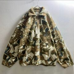 極美品 猫 ブルゾン 総柄 ネコ ビッグシルエット オーバーサイズ 