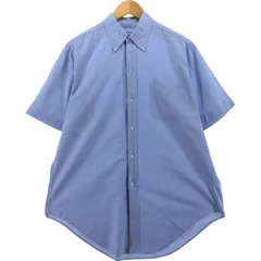 古着 ブルックスブラザーズ Brooks Brothers MAKERS 6個ボタン 半袖 ボタンダウンシャツ メンズM相当/evb029119