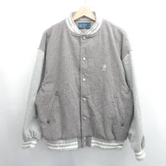 ◇ ⊇ ビバリーヒルズポロクラブ シンプル系 長袖 ビッグシルエットスタジャン サイズL グレー系 メンズ E  【1507160031886】