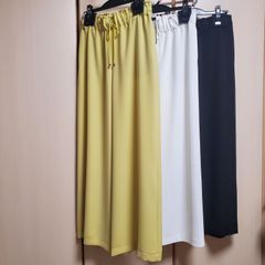 売れてます❗定番❗☆2025SS新作☆Bluefronce☆robe レディースワイドパンツ　★定番人気商品　★シワにならない生地　春夏用　3色　サイズ36/38/40★日本製