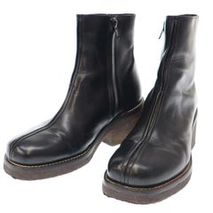 LEMAIRE ルメール 22AW サイドジップ アンクルレザーブーツ  ブラック 37