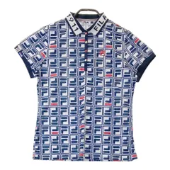 サイズ：L FILA GOLF フィラゴルフ  半袖ポロシャツ ロゴ柄 ホワイト系 [240101432246] ゴルフウェア レディース ストスト