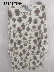 ◇ merlot メルロー 総柄 長袖 膝丈 ワンピース ベージュ ブラウン レディース  【1002801969073】のサムネイル