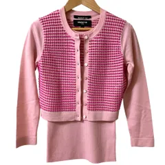 (美品).Paule Ka(ポールカ)長袖.カーディガン 未使用品 ポールカ PAULE KA カーディガン 長袖 リブ M 紺