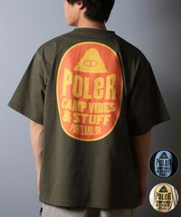 【ムラスポ公式】新品 POLER ポーラー 半袖 Tシャツ メンズ バックプリント 吸湿速乾 259MCV0018 ムラサキスポーツ限定
