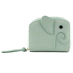 ☆ ミント ☆ LIZDAYS ゾウ型 ミニ財布 LIZDAYS リズデイズ ミニ 財布 二つ折り ミニ財布 二つ折り財布 二つ折財布 小銭入れ カードケース ウォレット じゃばら ジャバラ 小さい コンパクト レディース ゾウ型 像 ゾウ ファスナー
