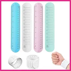 Cluoling ウェアラブルメモ メモ帳 4色 4個入り リスト ノート 手首に巻く リストバンド メモ ウェアラブルメモ バンド 腕に巻くメモ帳 手首メモ 防水 複数回使用 消去可能な 23.8*4.5cm