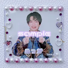 #2 硬質ケース ハンドメイド デコ ましかくフォト トレカケース（パープル）