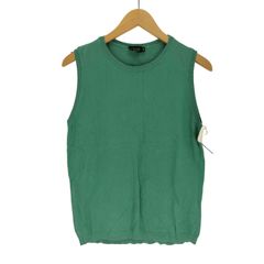 ジェイクルー J.CREW 90S 緑タグ ポルトガル製 コットン ニット ノースリーブ トップス レディース import：S 