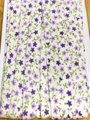 ハンドメイド＊バイアス18＊白地にパープルの小花柄