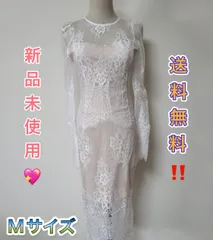 春夏 レディース Mサイズ レース長袖トップス レースタイト ひざ丈スカート