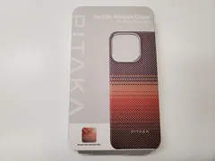 ★PITAKA iPhone16ProMax 浮織ケース MagSafe対応 アラミド繊維製 ワイヤレス充電対応 耐衝撃 薄型 TactileWovenCase / Sunset