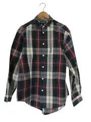 イーストボーイ EAST BOY シャツ 長袖 ボタン コットン 胸ポケット マドラス チェック サイズM グリーン系 QQQ