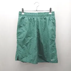 ◇ NIKE ナイキ ウエストゴム　スポーティー　カジュアル　夏向け ハーフパンツ サイズS グリーン系 メンズ E  【1506190015675】