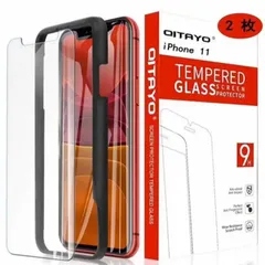 【2枚セット】【ガイド枠付き】iPhone 11 /XR ガラスフィルム