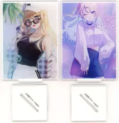 【中古】アクリルスタンド・アクリルパネル [単品] 白河月愛 アクリルスタンド2個セット 「ライトノベル 経験済みなキミと、経験ゼロなオレが、お付き合いする話。 第7巻 ファンタジアスペシャルパック」 同梱特典