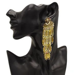 [110mm〜] 映画提供モデル 最強にミステリアス スーパーロング ゴージャス ピアス エジプト エスニック ジプシー ベリーダンス 映画 劇団 パーティ CL-006-GD