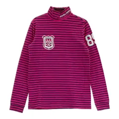 サイズ：1 PEARLY GATES パーリーゲイツ  モックネック 長袖Tシャツ ボーダー柄 ピンク系 [240101458162] ゴルフウェア レディース ストスト