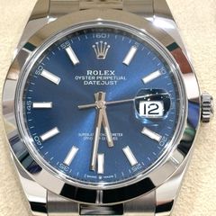 ΩNA3514 展示級！ ROLEX ロレックス DATEJUST デイトジャスト41 126300 ブルー文字盤 オイスター 自動巻き 箱 ギャランティ 付き