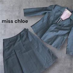 ミスクロエ　スカート　ジャケット　セットアップ　グレー系　ストライプ 40　L