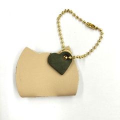 本革 キーケース キーカバー	猫 ベージュ	ストラップ ハンドメイド/工房エールヨコハマ