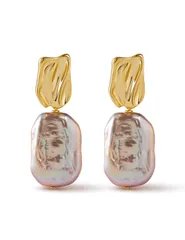 特価　S925銀針 ピンクパープル 金属アレルギー対応 淡水真珠 耳飾り 淡水パール ジュエリー フランス風 パープル天然真珠 ヴィンテージ風 ロマンチック バロックパールピアス レトロ エレガント 【FANGYOU】ピアス レディース 人気