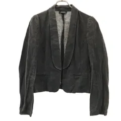 A.P.C. アーペーセー フランス製 リネンブレンド オールド ジャケット ダークグレー系 レディース 古着のサムネイル