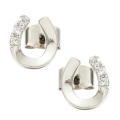 【A：シルバー×ピアス】[Cream dot. クリームドット公式] ピアス レディース 4タイプ ホースシュー 馬蹄 ビジュー 大人 上品 シンプル きれいめ