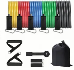 【高品質】エクササイズバンド トレーニングチューブ 天然ラテックス #MSVZ