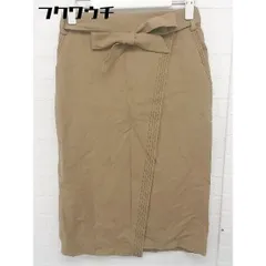 ◇　◎ GALLARDAGALANTE ガリャルダガランテ ラップ風 膝丈 タイト スカート サイズ0 ベージュ レディース  【中古】 【1106080000370】