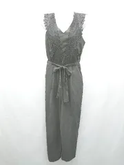 ◇ ◎ ABITOKYO アビトーキョー バックファスナー レース ストレートパンツ オールインワン サイズF ブラック レディース E  【1310050036034】のサムネイル