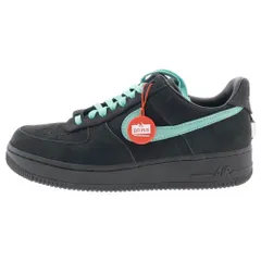 NIKE (ナイキ) ×TIFFANY&CO AIR FORCE 1 LOW 1837 BLACK ティファニー エアフォース1 ローカットスニーカー DZ1382-001 ブラック/ブルー US9/27.0cmのサムネイル