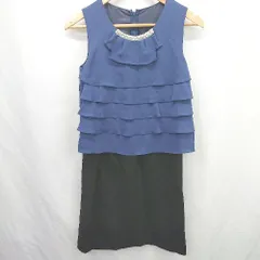 ◇ ⊂ BEAMS HEART ビームス ハート パール付属 ノースリーブ 膝丈 ワンピース サイズ表記なし ブラック系 レディース E  【1507160030599】のサムネイル